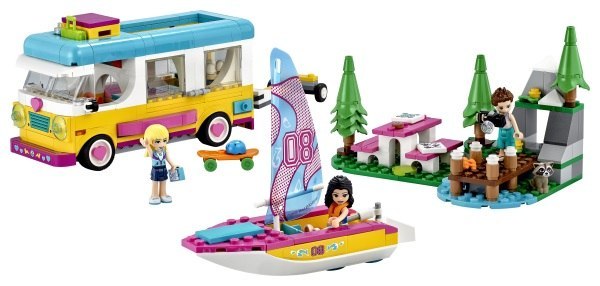 LEGO® Friends - Minibus et voilier de camping en forêt